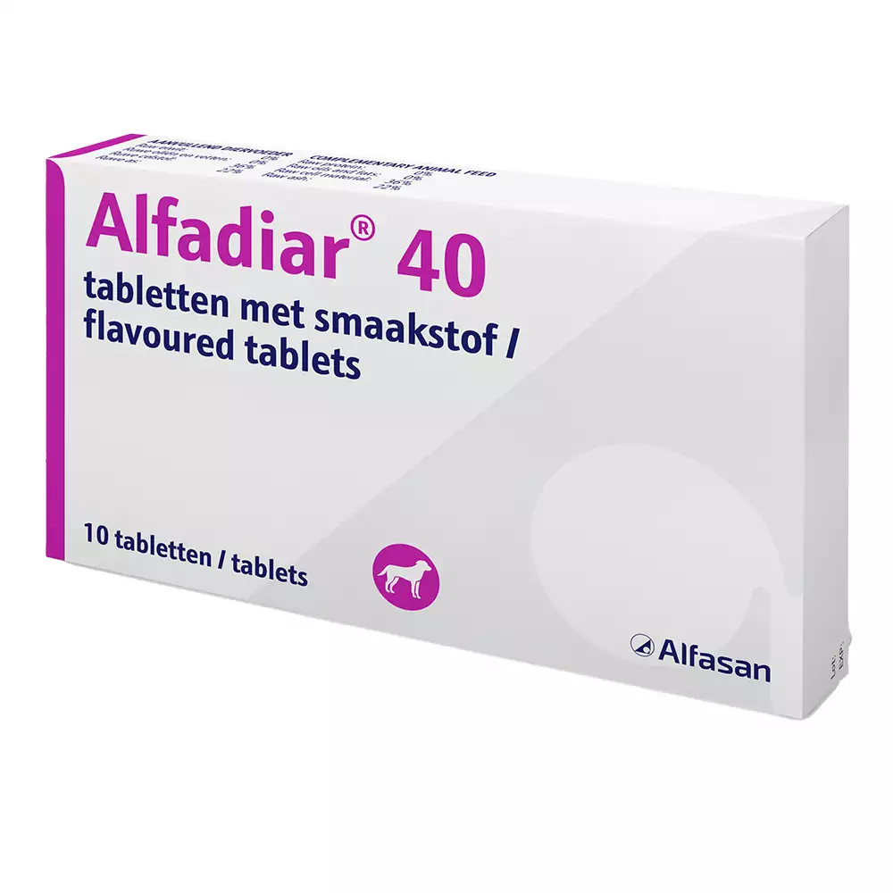 Alfadiar 40 10 tabletten - Alfadiar 40 hond 600x600 2x - 9806478