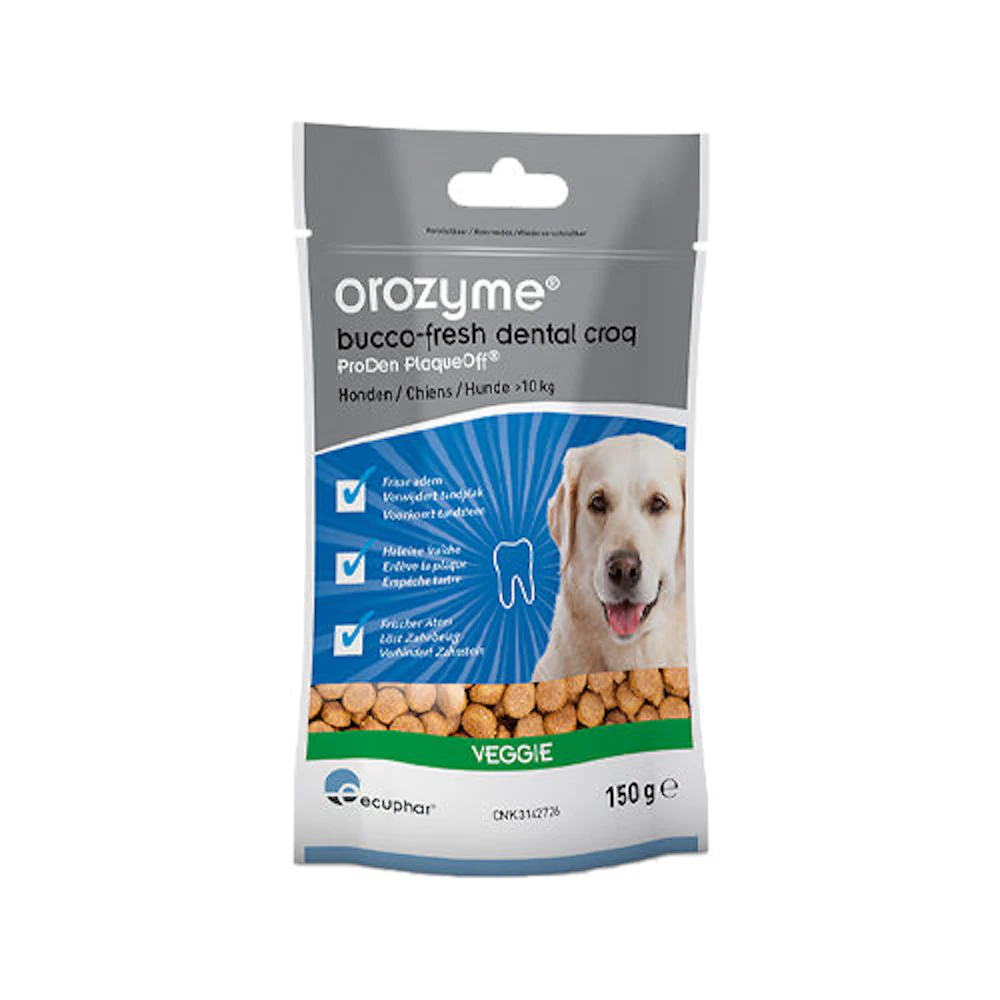 Orozyme Bucco-Fresh Dental Croq  >10 kg 150 gram - Orozyme bucco fresh dental croq 154081 0500 none jpg - 9804148